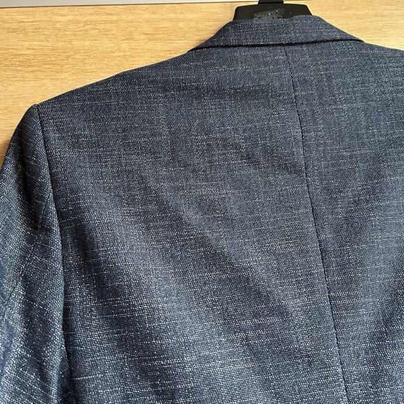 Boohoo Man Blazer Mens Sz 40 Blue Double Breasted Sport Coat Jacket - Picture 9 of 11